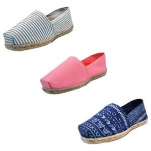 Tripack Alpargata Ray Gr/blan, Coral Y Azul Étnico
