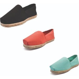 Tripack Alpargata Negro, Terracota Y Turquesa