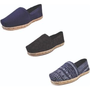 Tripack Alpargata Azul Marino, Anima Print Neg Y Azul Étnico
