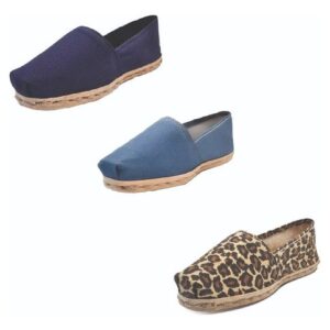 Tripack Alpargata Azul Marino, Mezclilla Y Animal Print