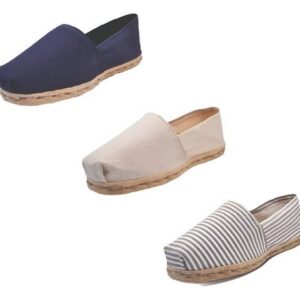 Tripack Alpargata Azul Marino, Crudo Y Ray Gris/blanco