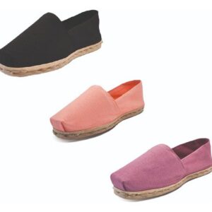 Tripack Alpargata Negro, Coral Y Jacarandá