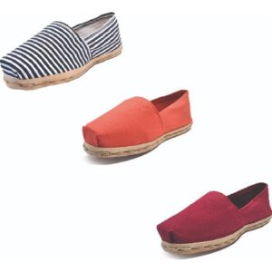 Tripack Alpargata Ray Azu/blan, Terracota Y Burdeo