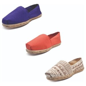 Tripack Alpargata Morado, Terracota Y Crudo Étnico