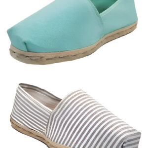 Pack Alpargata Rayado Gris/blanco - Turquesa