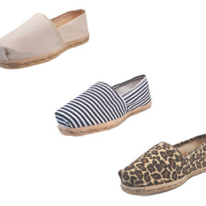 Tripack Alpargata Crudo, Ray Azul/blanco Y Animal Print