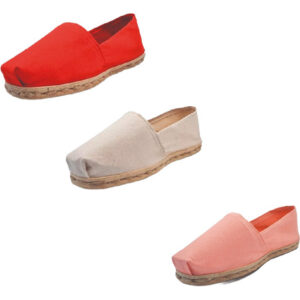 Tripack Alpargata Rojo, Crudo Y Coral