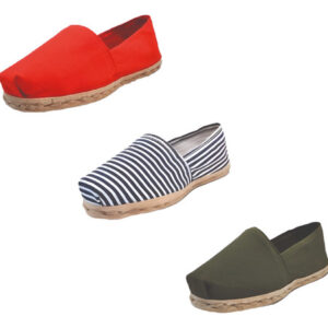 Tripack Alpargata Rojo, Ray Azul/blanco Y Verde Militar