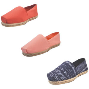 Tripack Alpargata Terracota, Coral Y Azul Étnico