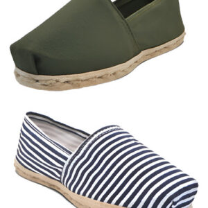 Pack Alpargata Rayado Azul/blanco - Verde Militar