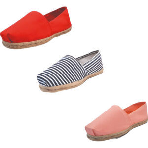Tripack Alpargata Rojo, Ray Azul/blanco Y Coral