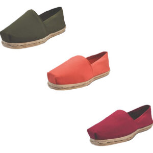 Tripack Alpargata Verde Militar, Terracota Y Burdeo