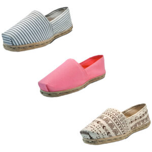 Tripack Alpargata Ray Gr/blan, Coral Y Crudo Étnico