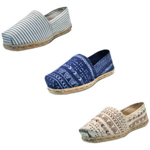 Tripack Alpargata Ray Gr/blan, Azul Étnico Y Crudo Étnico