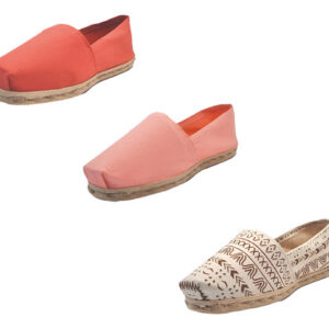Tripack Alpargata Terracota, Coral Y Crudo Étnico