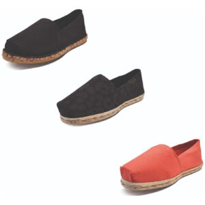 Tripack Alpargata Negro Goma, Animal Pr Neg Y Terracota
