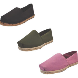 Tripack Alpargata Negro Goma, Verde Militar Y Jacarandá