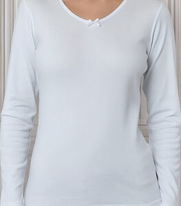 Camiseta Mujer Lady Genny K-321 Cotton Rib Manga Larga