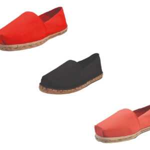 Tripack Alpargata Rojo, Negro Goma Y Terracota