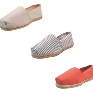 Tripack Alpargata Crudo, Ray Gris/blanco Y Terracota
