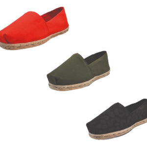 Tripack Alpargata Rojo, Verde Militar Y Animal Print Negro