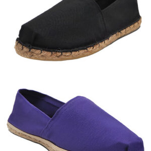 Pack Alpargata Negro Refuerzo De Goma - Morado