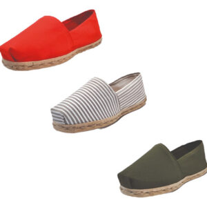 Tripack Alpargata Rojo, Ray Gris/blanco Y Verde Militar