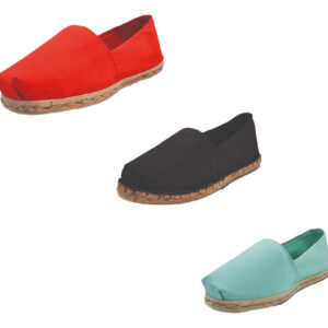 Tripack Alpargata Rojo, Negro Goma Y Turquesa