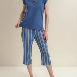 Pijama Mujer Lady Genny J-805 Cotton & Viscosa Azul L