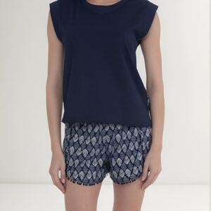 Pijama Mujer Lady Genny J-897 Cotton Azul Xl