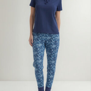 Pijama Mujer Lady Genny J-739 Cotton Estampado Azul S