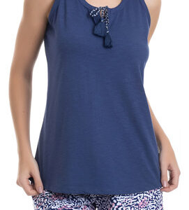 Pijama Mujer Lady Genny J-807 Cotton Azul M