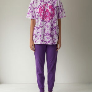 Pijama Cotton Mujer J-831 Lady Genny Lila Manchas L