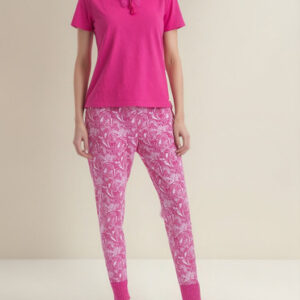 Pijama Mujer Lady Genny J-739 Cotton Estampado Frambuesa M